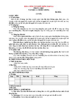 Giáo án Ngữ văn 11 Chân trời sáng tạo bài 6 sống với biển rừng bao la