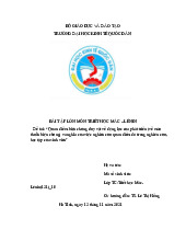 Quan điểm biện chứng duy vật về động lực của phát triển (về mâu thuẫn biện chứng) và nghĩa của việc nghiên cứu quan điểm đó trong nghiên cứu, học tập của sinh viên | Bài tập lớn môn triết học mác - lênin