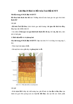 Giải Địa 10 Bài 14: Đất trên Trái Đất KNTT