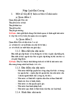 Đề cương ôn tập pháp luật đại cương