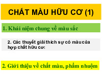 Hợp chất hữu cơ | Bài giảng môn Hóa hữu cơ | Đại học Bách khoa hà nội