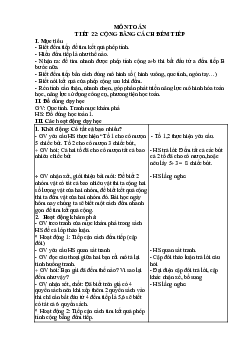 Giáo án Toán 1 - Tuần 8 | sách Cùng học để phát triển năng lực