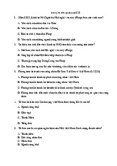 Câu hỏi thi trắc nghiệm môn LSĐ. Trường đại học Nguyễn Tất Thành