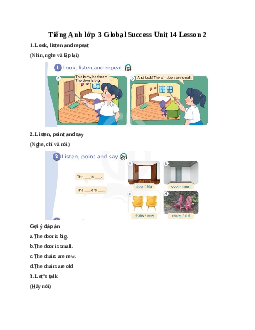 Tiếng Anh lớp 3 Global Success Unit 14 Lesson 2