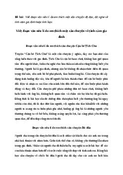 Viết đoạn văn nêu lí do em thích một câu chuyện về tình cảm gia đình hoặc tình bạn Tiếng việt 4 Chân trời sáng tạo