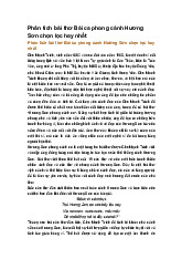 Phân tích bài thơ Bài ca phong cảnh Hương Sơn chọn lọc hay nhất