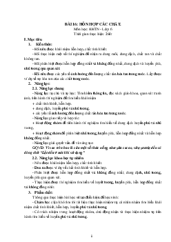 Giáo án Khoa học tự nhiên 6 sách Kết nối tri thức với cuộc sống Bài 16