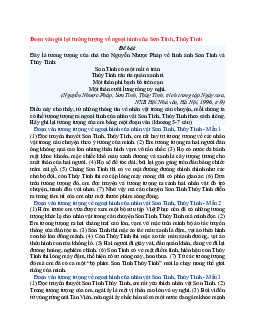 Văn mẫu lớp 6 Kết nối tri thức bài Đoạn văn ghi lại tưởng tượng về ngoại hình của Sơn Tinh, Thủy Tinh