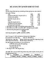 Đề cương ôn tập - Học kỳ 2023 môn Kinh tế vĩ mô | Trường Quốc tế - Đại học Quốc gia Hà Nội
