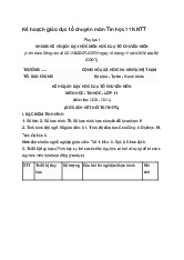 Kế hoạch giáo dục Tin học 11 KNTT tổ chuyên môn
