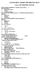 Câu hỏi trắc Nghiệm môn điện dân dụng | Điện dân dụng | Đại học Công nghiệp Thành phố Hồ Chí Minh