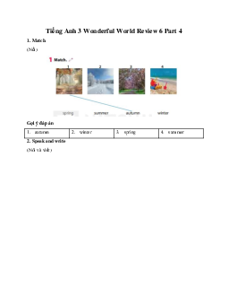 Giải BT Tiếng Anh 3 Wonderful World Review 6 Part 4