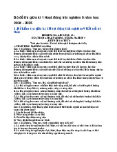 Bộ đề thi giữa kì 1 Hoạt động trải nghiệm 9 năm học 2024 - 2025