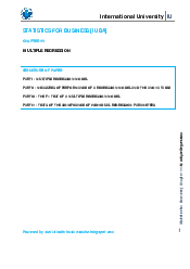 Chapter 11 - Multiple Regression - Statistics for Business | Trường Đại học Quốc tế, Đại học Quốc gia Thành phố HCM