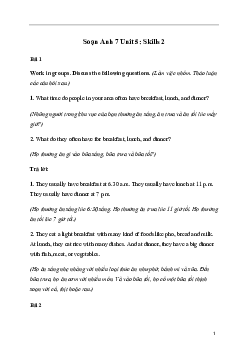 Giải Tiếng Anh 7 Unit 5: Skills 2 | Global Success