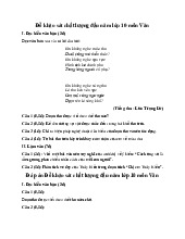 Đề khảo sát chất lượng đầu năm môn Văn lớp 10 năm 2024 (Đề 5)