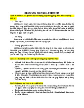 ĐỀ CƯƠNG MÔN LUẬT HÌNH SỰ- Trường Đại học Lao động - Xã hội