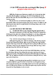 Top 2 ví dụ về KPI - Kinh tế vi mô | Trường Đại học Tài nguyên và Môi trường Hà Nội