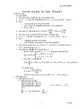 Tóm tắt công thức Xác suất - Thống kê | Trường Đại học Công nghệ, Đại học Quốc gia Hà Nội