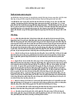 Sửa đổi lối làm việc?