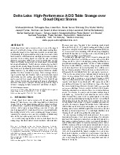 Delta Lake: High-Performance ACID Table Storage over Cloud Object Stores| Tài liệu tham khảo môn quản trị dữ liệu và trực quan hóa| Trường Đại học Bách Khoa Hà Nội
