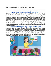 Viết đoạn văn tả cô giáo lớp 5 Ngắn gọn - Tiếng việt 5