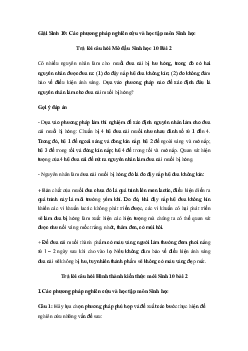Sinh học 10 Bài 2: Các phương pháp nghiên cứu và học tập môn sinh học sách Chân Trời Sáng Tạo