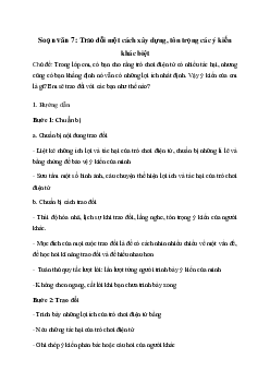 Trao đổi một cách xây dựng, tôn trọng các ý kiến khác biệt | Soạn văn 7 Chân trời sáng tạo