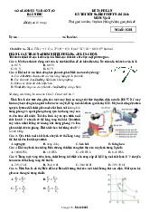 Đề tập huấn tốt nghiệp THPT 2025 môn Vật lí Sở GD&ĐT Bắc Ninh