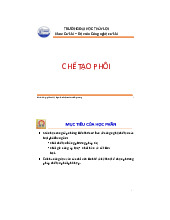 Chương trình giảng dạy về Chế tạo phôi và công nghệ môn Công nghệ chế tạo trong cơ khí | Trường Đại học Thủy Lợi