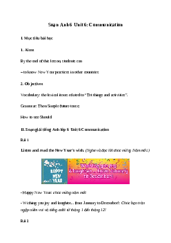 Giải Tiếng Anh 6 Unit 6: Communication | Global Success