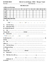 Đề tham khảo (mẫu) môn Lý thuyết xác suất và thống kê toán | Trường Đại học Nam Cần Thơ