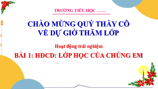 Chủ đề 1: Trường học mến yêu - Tuần 1 ( Tiết 2) | Bài giảng PowerPoint Hoạt động trải nghiệm 3 | Cánh Diều