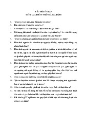 Câu hỏi ôn tập môn Luật hôn nhân và gia đình