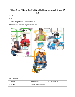 Tiếng Anh 7 Right On Unit 4 All things high-tech trang 62 63