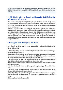 Văn mẫu 8 | Vẽ sơ đồ tóm tắt Hoàng Lê Nhất Thống Chí hồi thứ 2 và hồi thứ 14