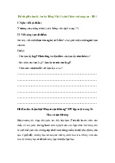 Đề thi giữa học kỳ 1 môn Tiếng Việt lớp 3 năm học 2024 - 2025 - Đề số 1 | Bộ sách Chân trời sáng tạo