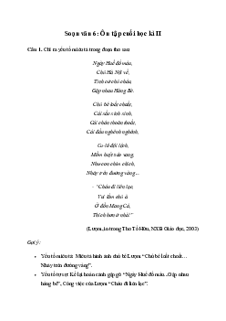 Soạn bài Ôn tập cuối học kì II - Ngữ Văn 6 Chân trời sáng tạo
