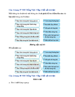 Giải VBT Tiếng Việt 3 trang 37, 38, 39 Ôn tập giữa học kì 1 - Tiết 3, 4 | Kết nối tri thức