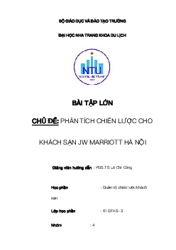 Bài tập về phân tích chiến lược