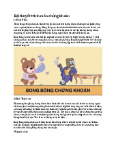 Bài thuyết trình môn Chứng Khoán: Hiện Tượng Bong Bóng Chứng Khoán | Đại học Hoa Sen