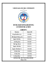 Tài liệu Môn Truyền thông Marketing tích hợp | Đại học Kinh Tế Quốc Dân