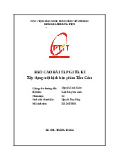 Báo cáo bài tập giữa kì Xây dựng một kịch bản phim Tấm Cám môn Kịch bản đa phương tiện | Học viện Công Nghệ Bưu Chính Viễn Thông
