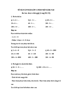 Giải Vở bài tập Toán lớp 3 Chân trời sáng tạo: Em làm được những gì ? (trang 58, 59)