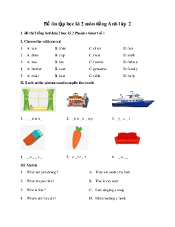 TOP 10 Đề ôn tập học kì 2 môn tiếng Anh lớp 2 năm 2023 | Global Success
