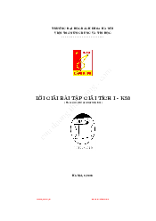 Hướng dẫn giải bài tập Giải tích 1 | Đại học Bách Khoa Hà Nội