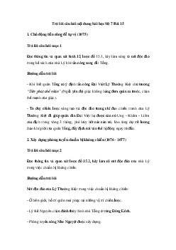Giải Lịch sử 7 Bài 15: Cuộc kháng chiến chống quân Tống xâm lược của nhà Lý (1075 - 1077) | Cánh diều