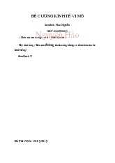 Đề cương ôn tập môn Kinh tế vi mô 1 | Học viện Tài chính