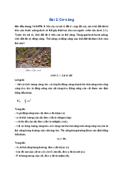 Giải Khoa học tự nhiên 9 Cánh diều Bài 2: Cơ năng