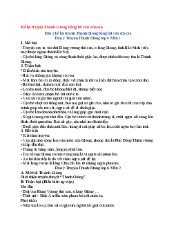 Văn mẫu lớp 6 Chân trời sáng tạo bài Kể lại truyện Thánh Gióng bằng lời văn của em